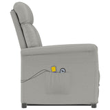 Fauteuil de massage électrique Gris clair Similicuir daim