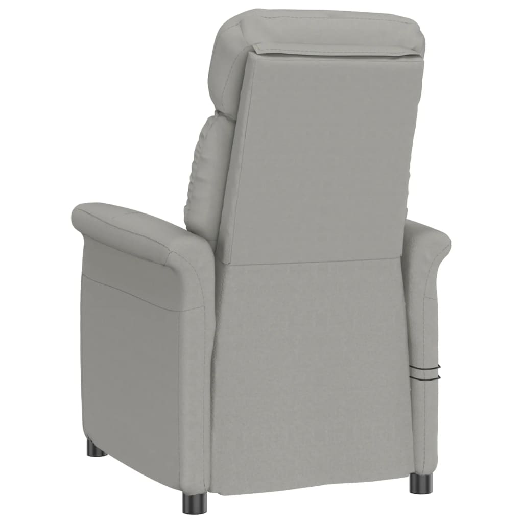 Fauteuil de massage électrique Gris clair Similicuir daim