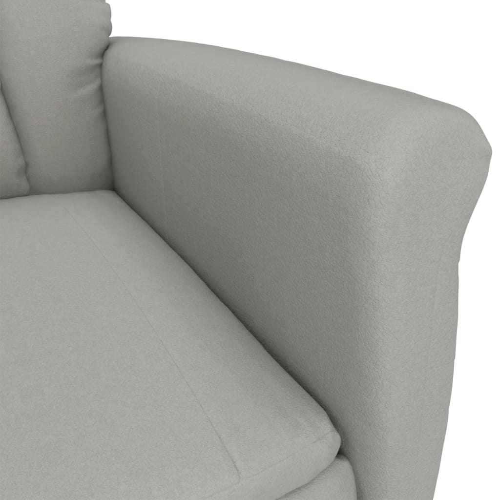 Fauteuil de massage électrique Gris clair Similicuir daim