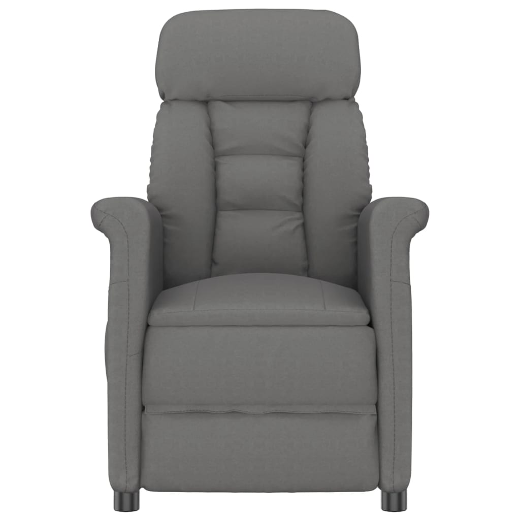 Fauteuil de massage électrique Gris foncé Similicuir daim