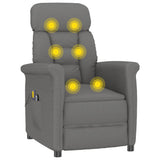 Fauteuil de massage électrique Gris foncé Similicuir daim