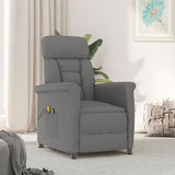 Fauteuil de massage électrique Gris foncé Similicuir daim