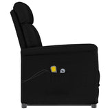 Fauteuil électrique de massage Noir Similicuir daim