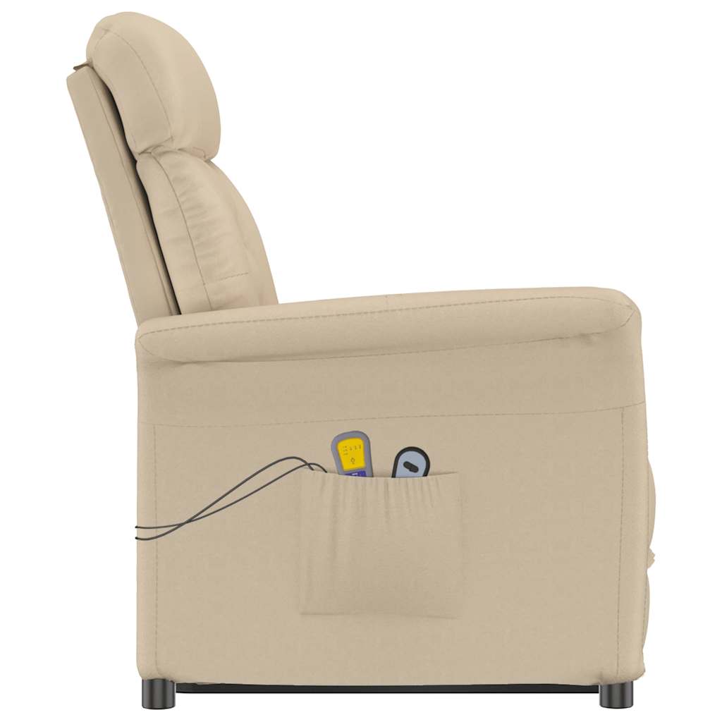 Fauteuil de massage électrique Crème Similicuir daim