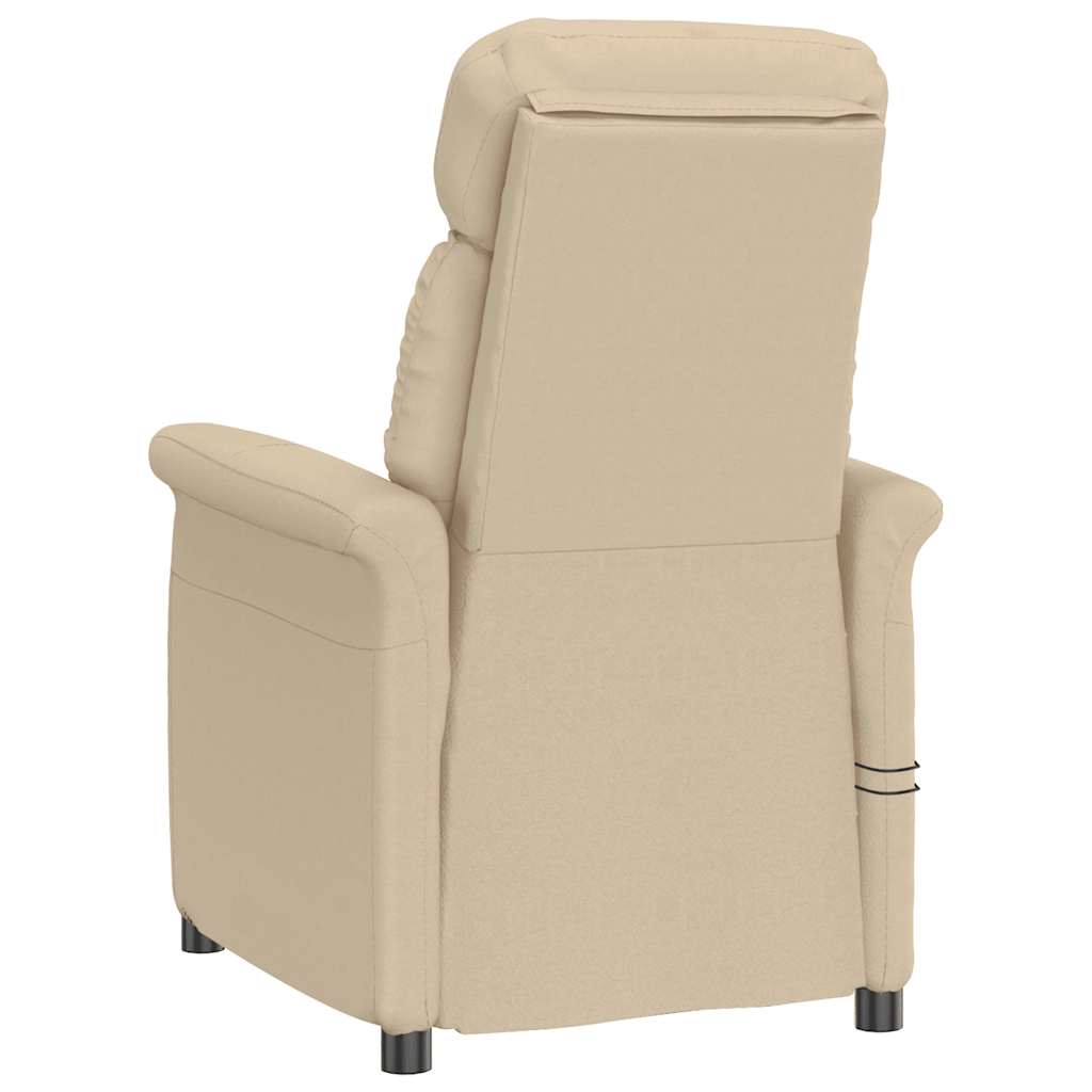 Fauteuil de massage électrique Crème Similicuir daim