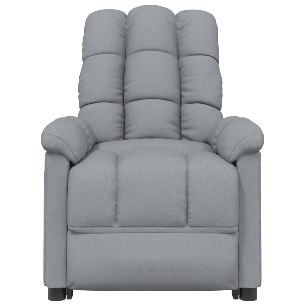 Fauteuil électrique de massage Gris clair Tissu