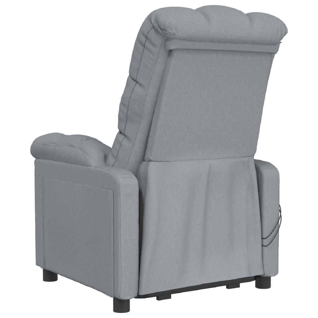 Fauteuil électrique de massage Gris clair Tissu