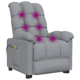 Fauteuil électrique de massage Gris clair Tissu