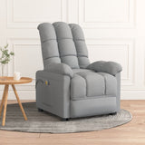 Fauteuil électrique de massage Gris clair Tissu