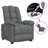 Fauteuil électrique de massage Gris foncé Tissu