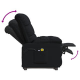 Fauteuil électrique de massage Noir Tissu