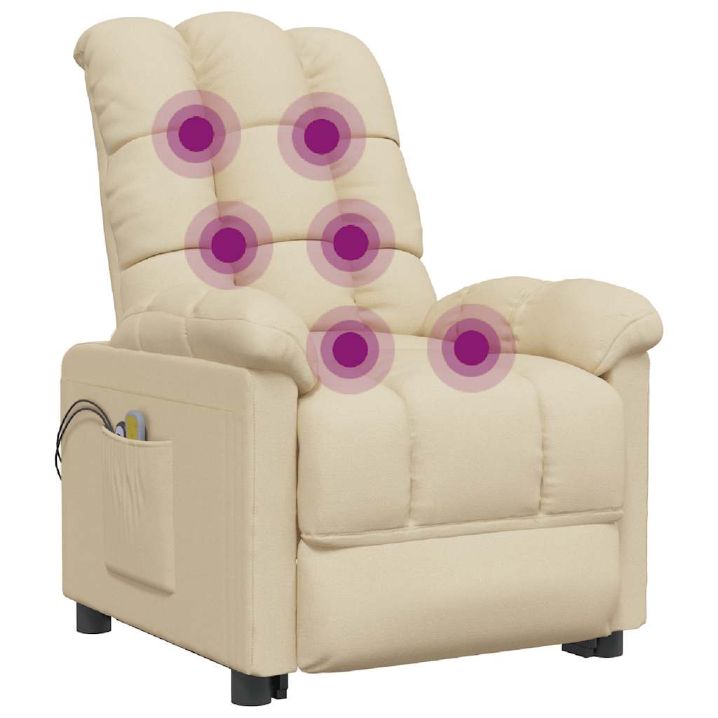 Fauteuil électrique de massage Crème Tissu