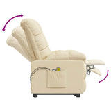 Fauteuil électrique de massage Crème Tissu