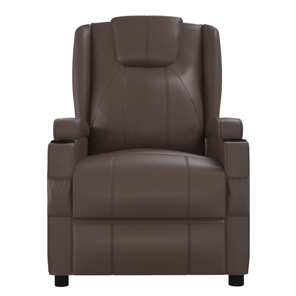 Fauteuil de massage électrique Marron Similicuir