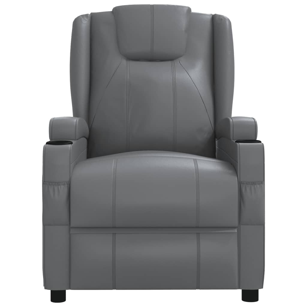 Fauteuil de massage électrique Anthracite Similicuir