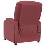 Fauteuil de massage électrique Rouge bordeaux Similicuir