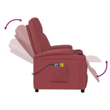 Fauteuil de massage électrique Rouge bordeaux Similicuir