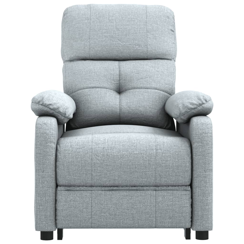 Fauteuil électrique de massage Gris clair Tissu