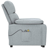 Fauteuil électrique de massage Gris clair Tissu