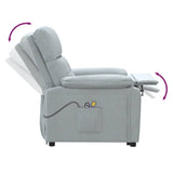 Fauteuil électrique de massage Gris clair Tissu