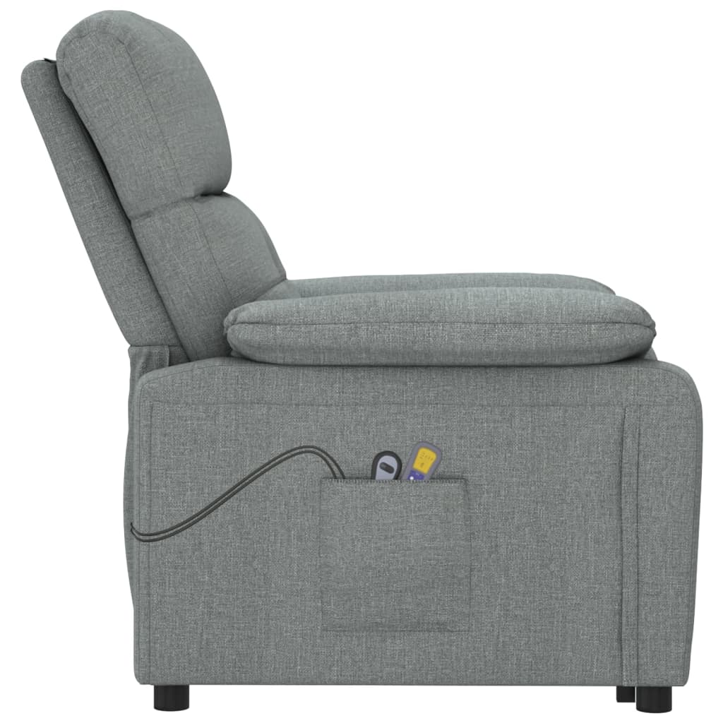 Fauteuil électrique de massage Gris foncé Tissu