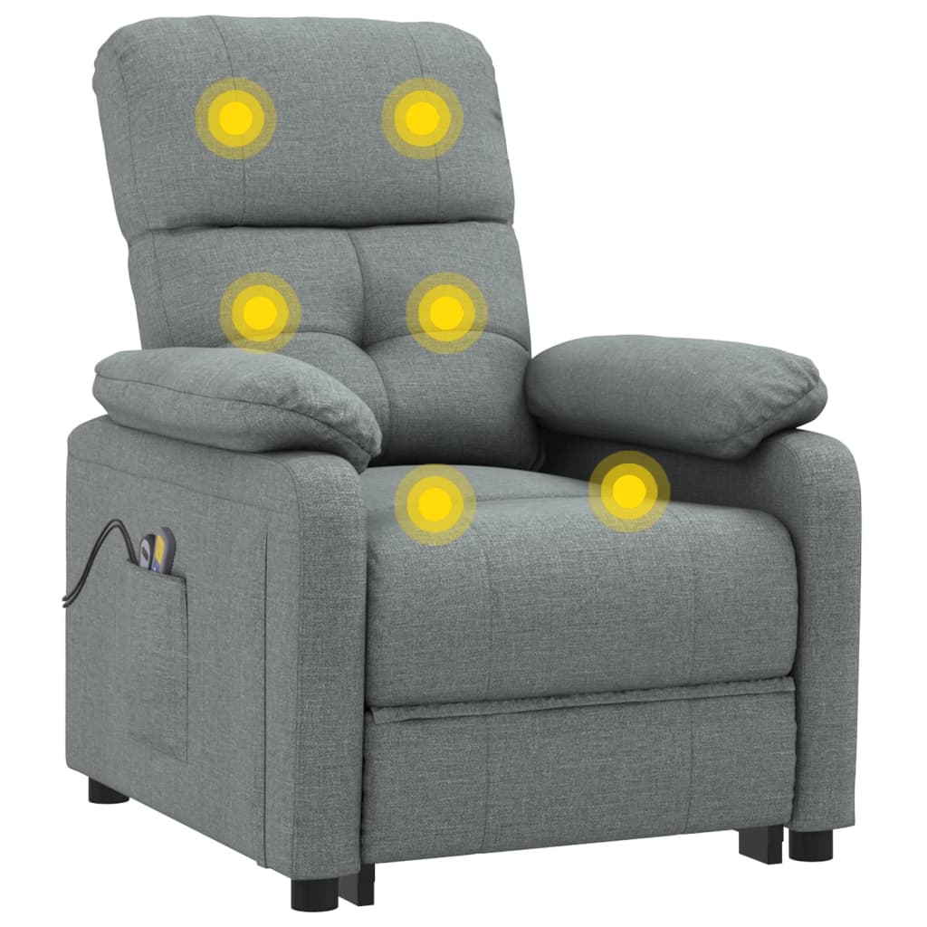 Fauteuil électrique de massage Gris foncé Tissu