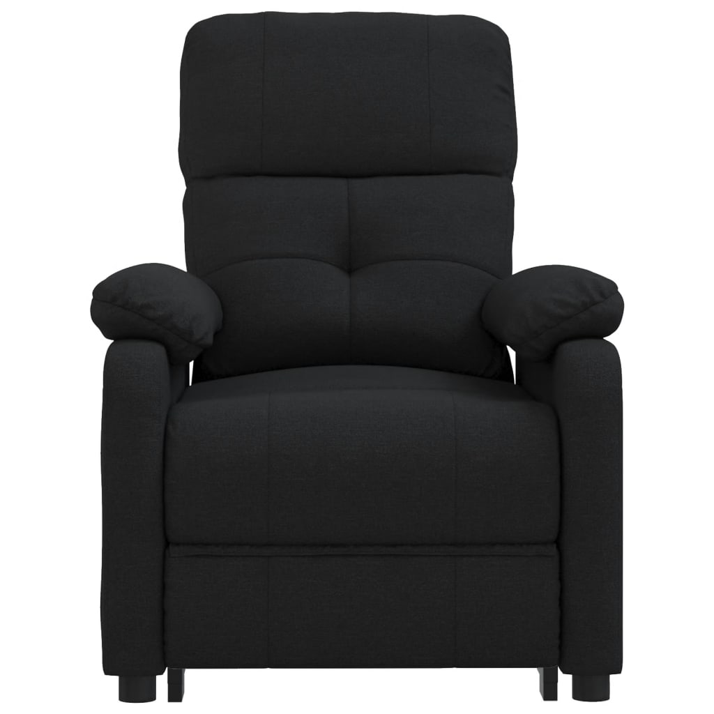 Fauteuil électrique de massage Noir Tissu