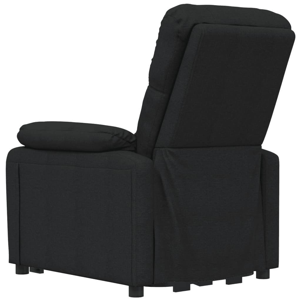 Fauteuil électrique de massage Noir Tissu