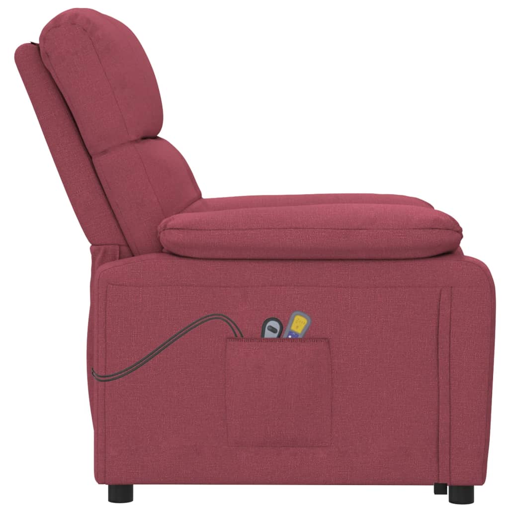 Fauteuil électrique de massage Bordeaux Tissu