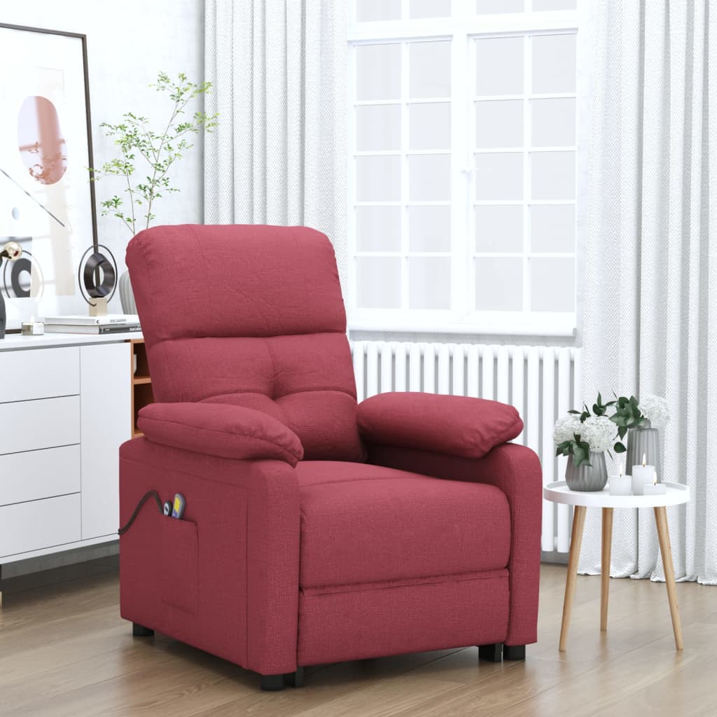 Fauteuil électrique de massage Bordeaux Tissu