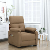 Fauteuil électrique de massage Marron Tissu