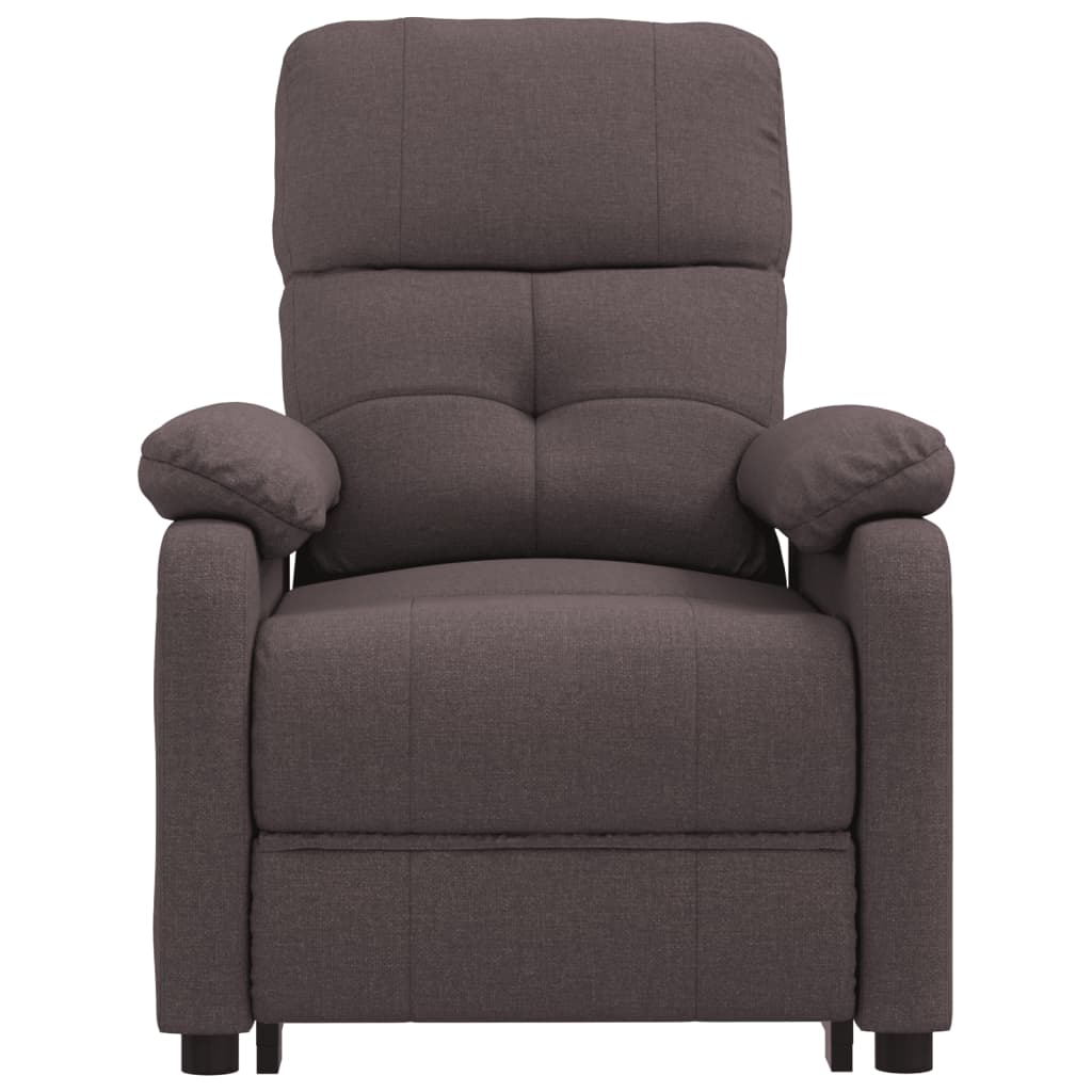 Fauteuil électrique de massage Marron foncé Tissu