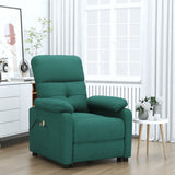 Fauteuil électrique de massage Vert foncé Tissu