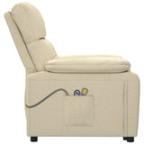 Fauteuil électrique de massage Crème Tissu