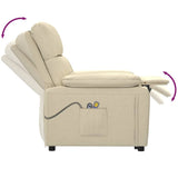 Fauteuil électrique de massage Crème Tissu