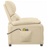 Fauteuil électrique de massage Crème Tissu