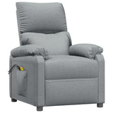 Fauteuil électrique de massage Gris clair Tissu