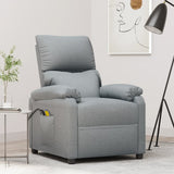 Fauteuil électrique de massage Gris clair Tissu