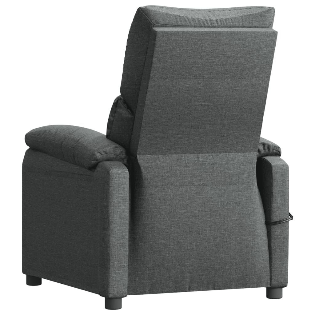 Fauteuil électrique de massage Gris foncé Tissu