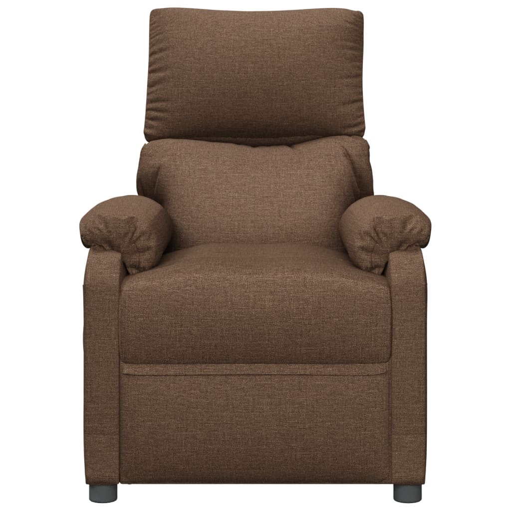 Fauteuil électrique de massage Marron Tissu