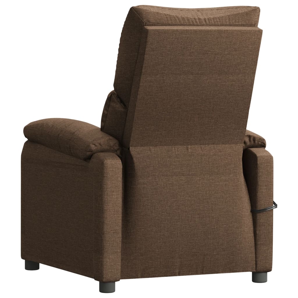 Fauteuil électrique de massage Marron Tissu