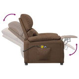 Fauteuil électrique de massage Marron Tissu