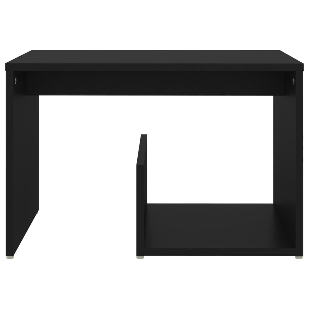 Table d'appoint noir 59x36x38 cm bois d'ingénierie