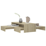 Set de tables basses gigognes chêne sonoma bois d'ingénierie