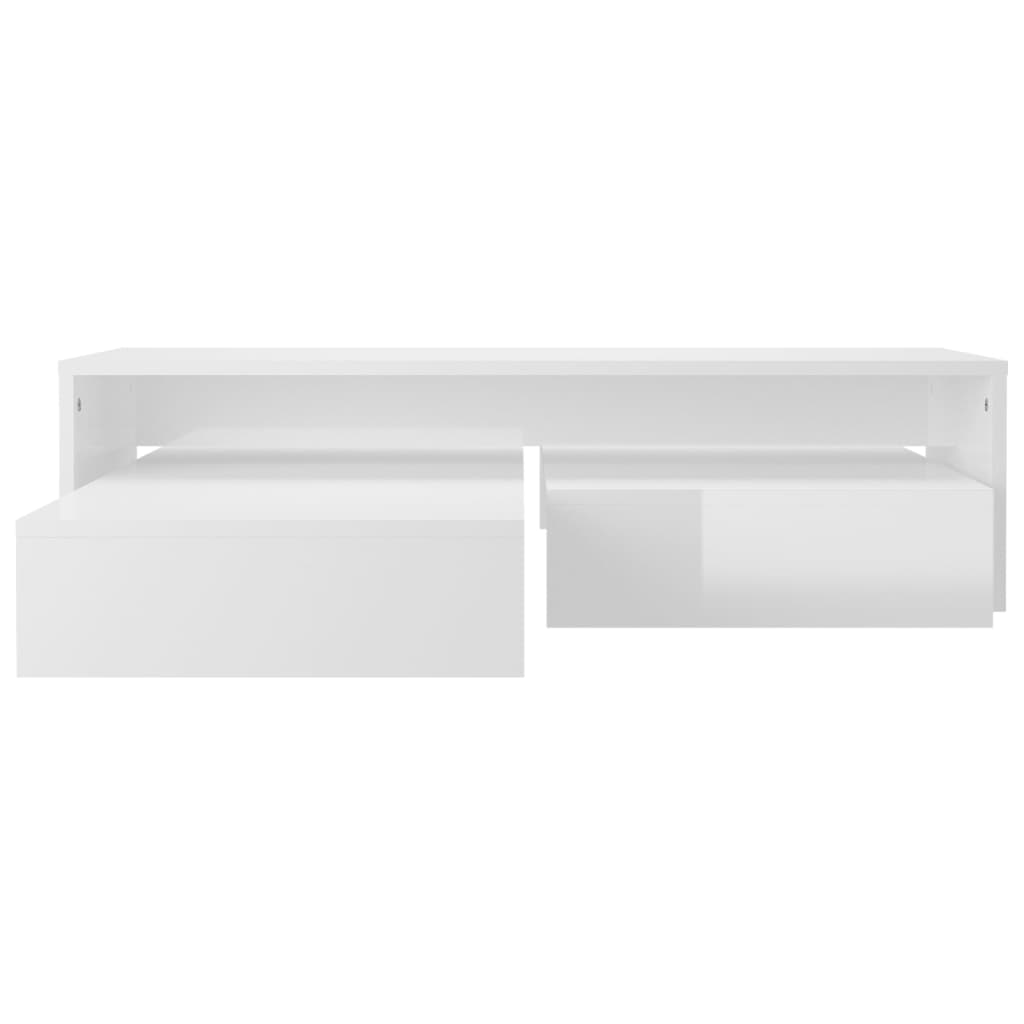 Ensemble de tables basses gigognes blanc brillant