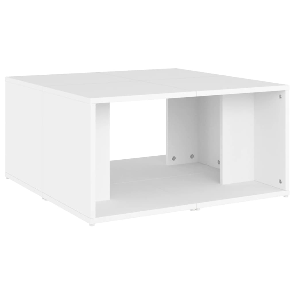 Tables basses 4 pcs blanc 33x33x33 cm bois d'ingénierie