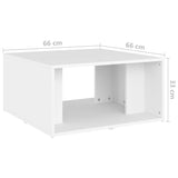 Tables basses 4 pcs blanc 33x33x33 cm bois d'ingénierie