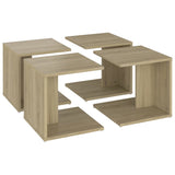 Coffee tables 4 pcs Sonoma oak 33x33x33 cm engineered wood