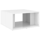 Tables basses 4 pcs blanc brillant 33x33x33cm bois d'ingénierie