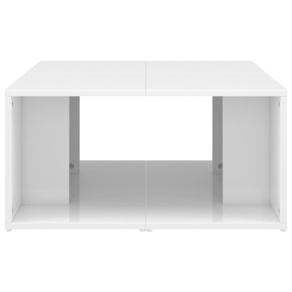 Tables basses 4 pcs blanc brillant 33x33x33cm bois d'ingénierie